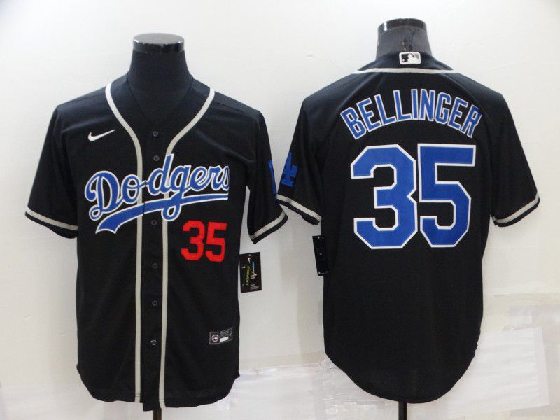 Men Los Angeles Dodgers #35 Bellinger Black game Nike 2022 MLB throwback Jersey->los angeles dodgers->MLB Jersey